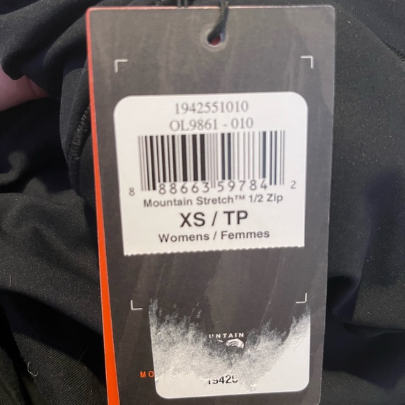 BNWT Mountain Hardwear W’s Mountain Stretch 1/2 zip black BNWT - Picture 3 of 3